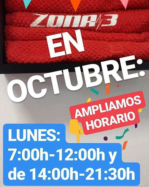 Ampliamos horario en Octubre