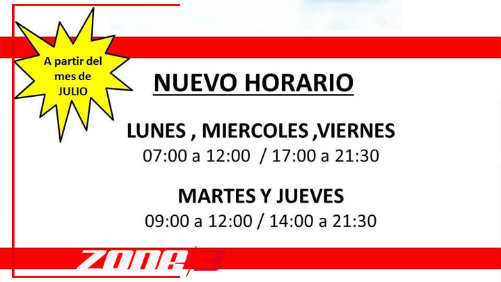 En Julio cambiamos horarios