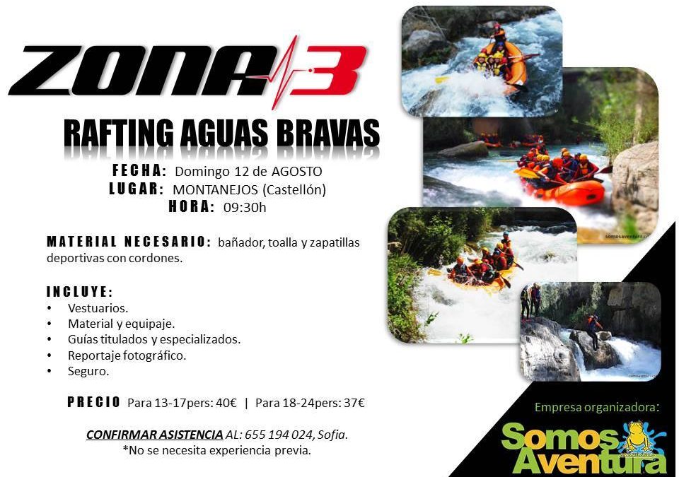 Nos espera una actividad en equipo, divertida, atrevida y emocionante, como es el RAFTING