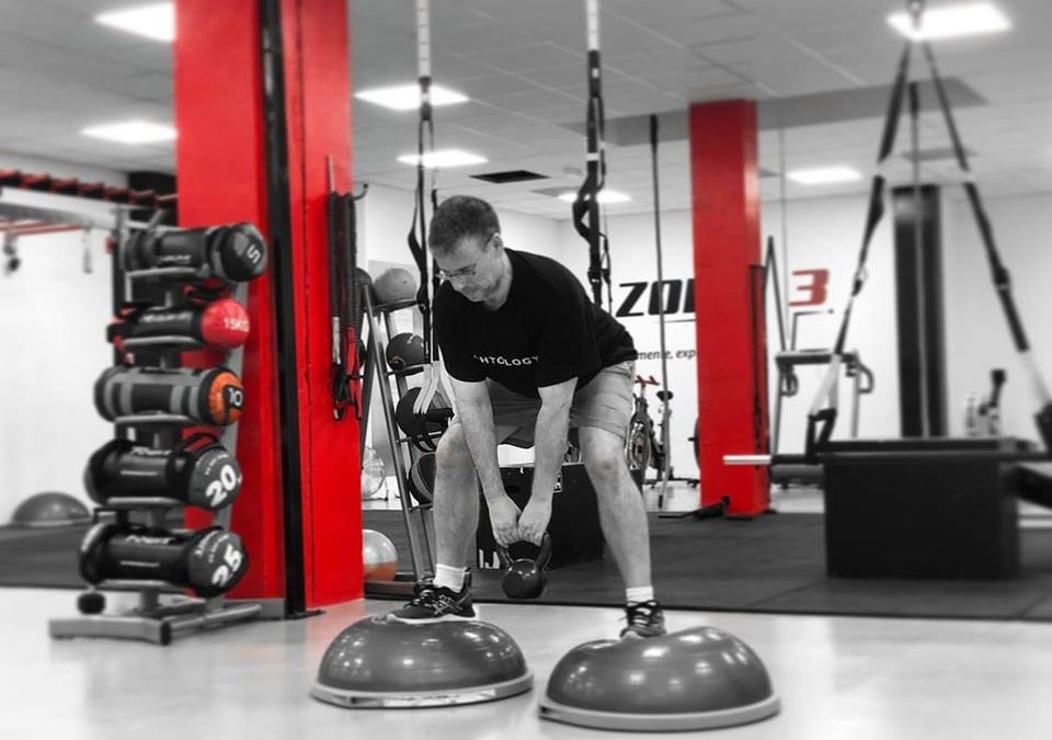 Las sentadillas sobre un bosu